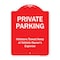 Signmission Private Parking Violators Towed Away Heavy-Gauge Aluminum Sign, 24" x 18", RW-1824-9918 A-DES-RW-1824-9918 - alternate 1